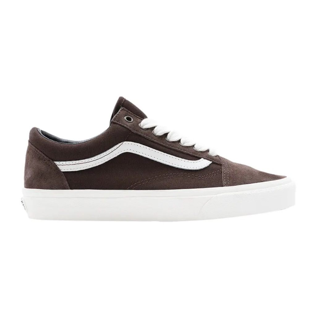 NIB Vans OLD SKOOL OVERSIZED LACE Brown Suede Sneaker UNISEX Mens 8.5 Womens 10